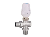 Three way automatic thermostatic control valve