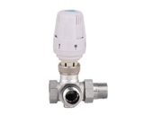 Left and right three way automatic thermostatic control valve